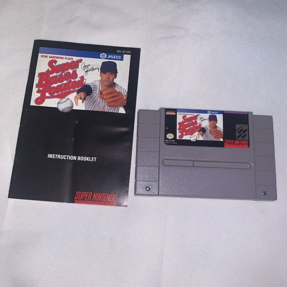 vintage Super Bases Loaded SNES (Super Nintendo Entertainment System, 1991) CIB